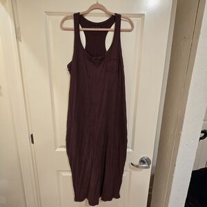 Abercrombie & Fitch Brown Maxi Dress • Soft Stretchy Fit • Size L
